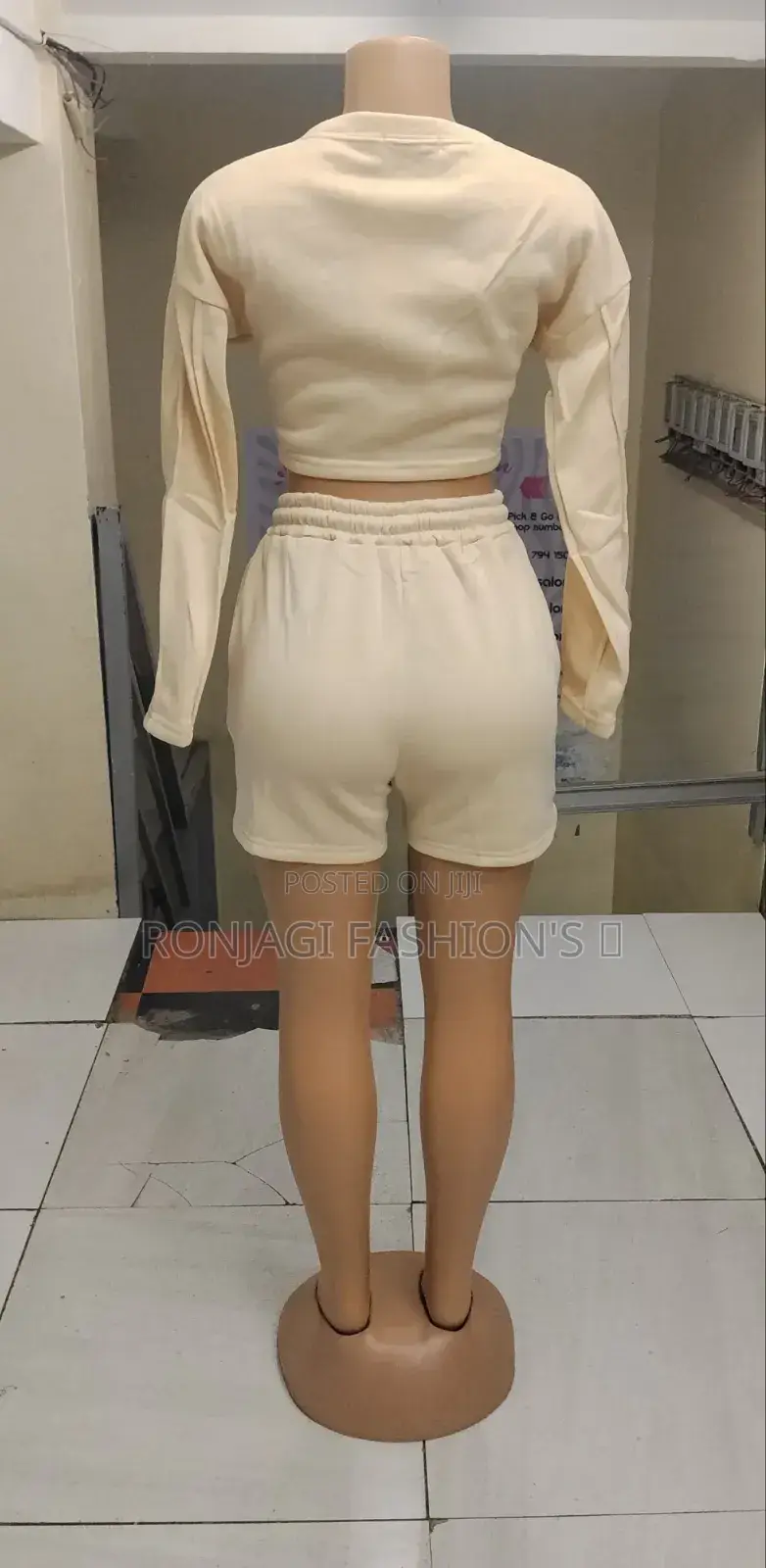 Crop Sweatshirt and Shorts
