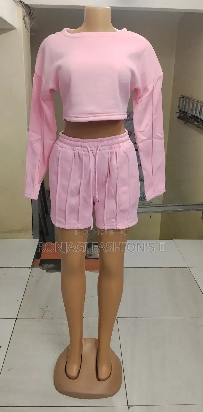 Crop Sweatshirt and Shorts