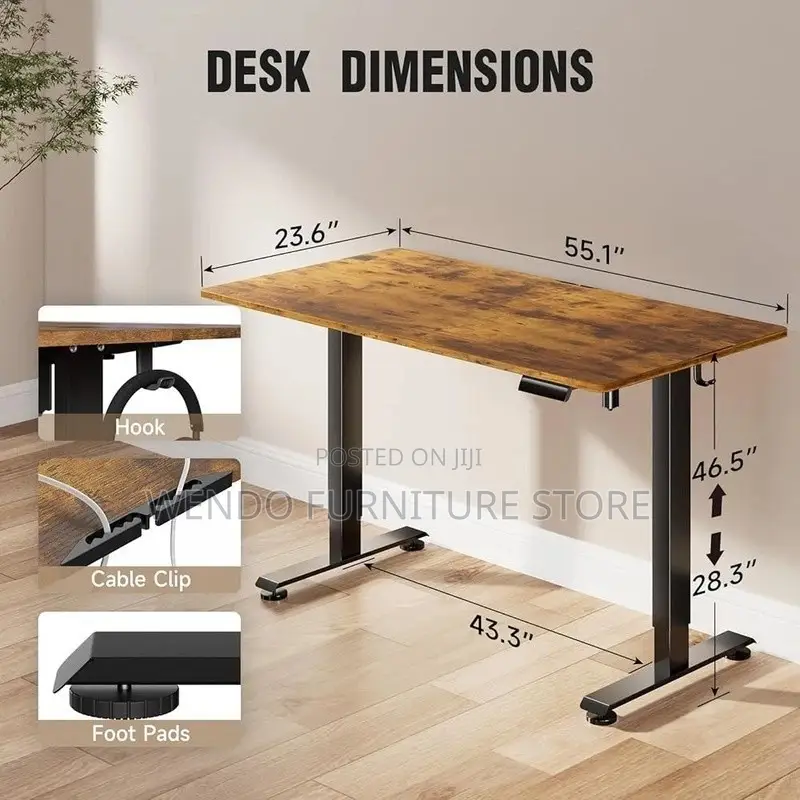 Office Desk; 1.2 Meter Modern Adjustable Ergonomic Style Electric Desk