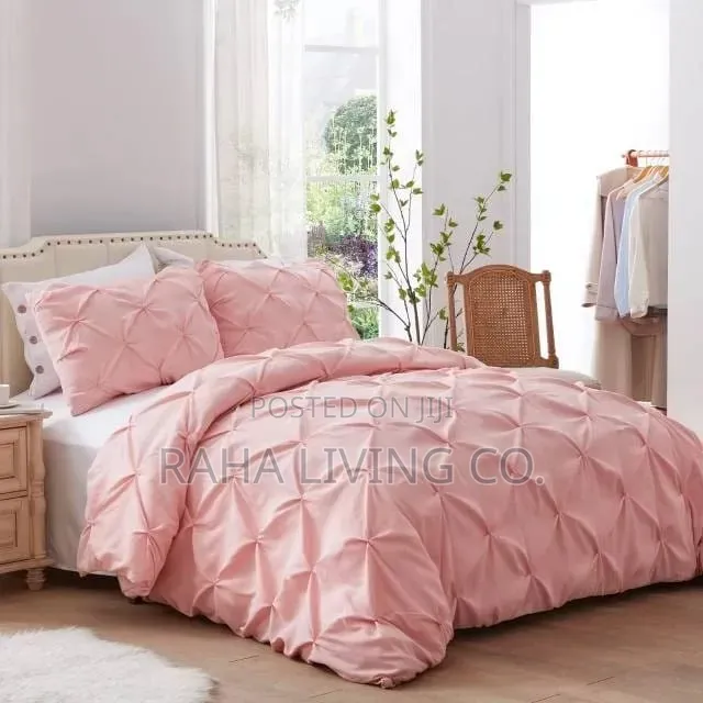 Pinch Pleat Cross Pintuck Duvet Cover Set | 3 PCS