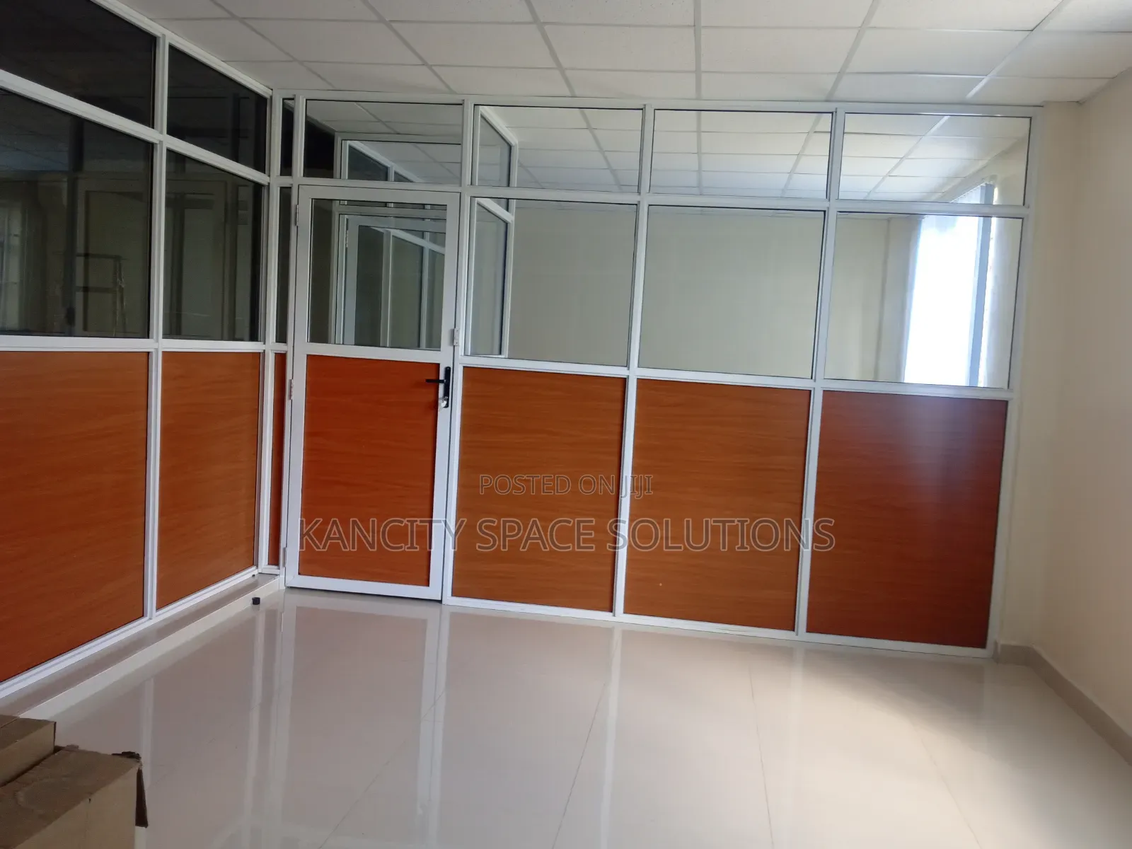 White Aluminum With Board and Glass