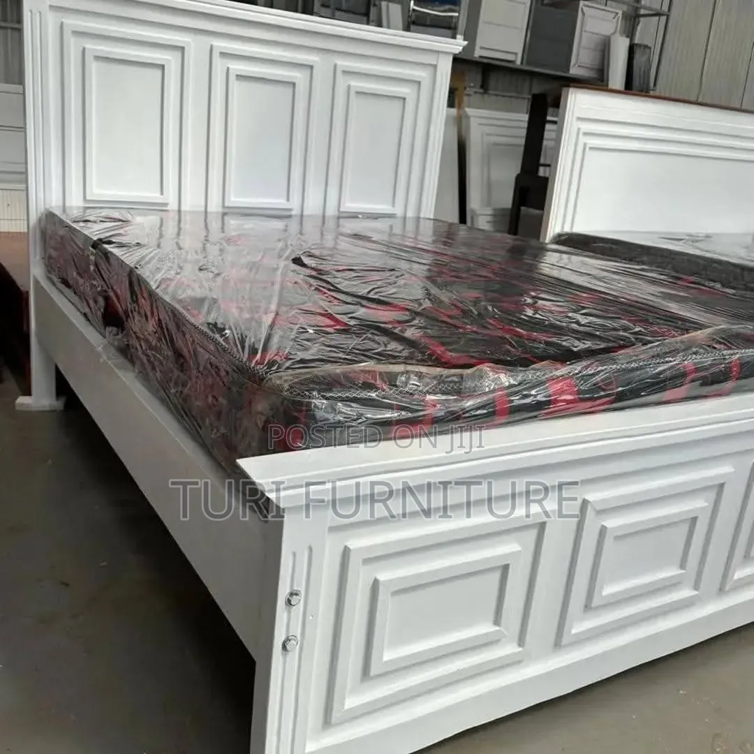 Mahogany Bed White