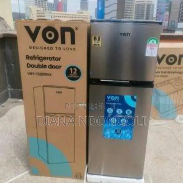 *Von Fridge Double Door 334litres No Frost