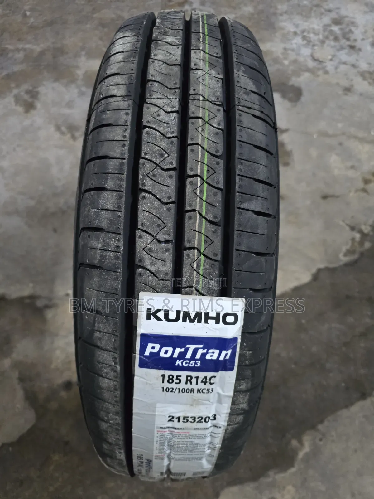 185 R14 Khumo Tires (Commercial)