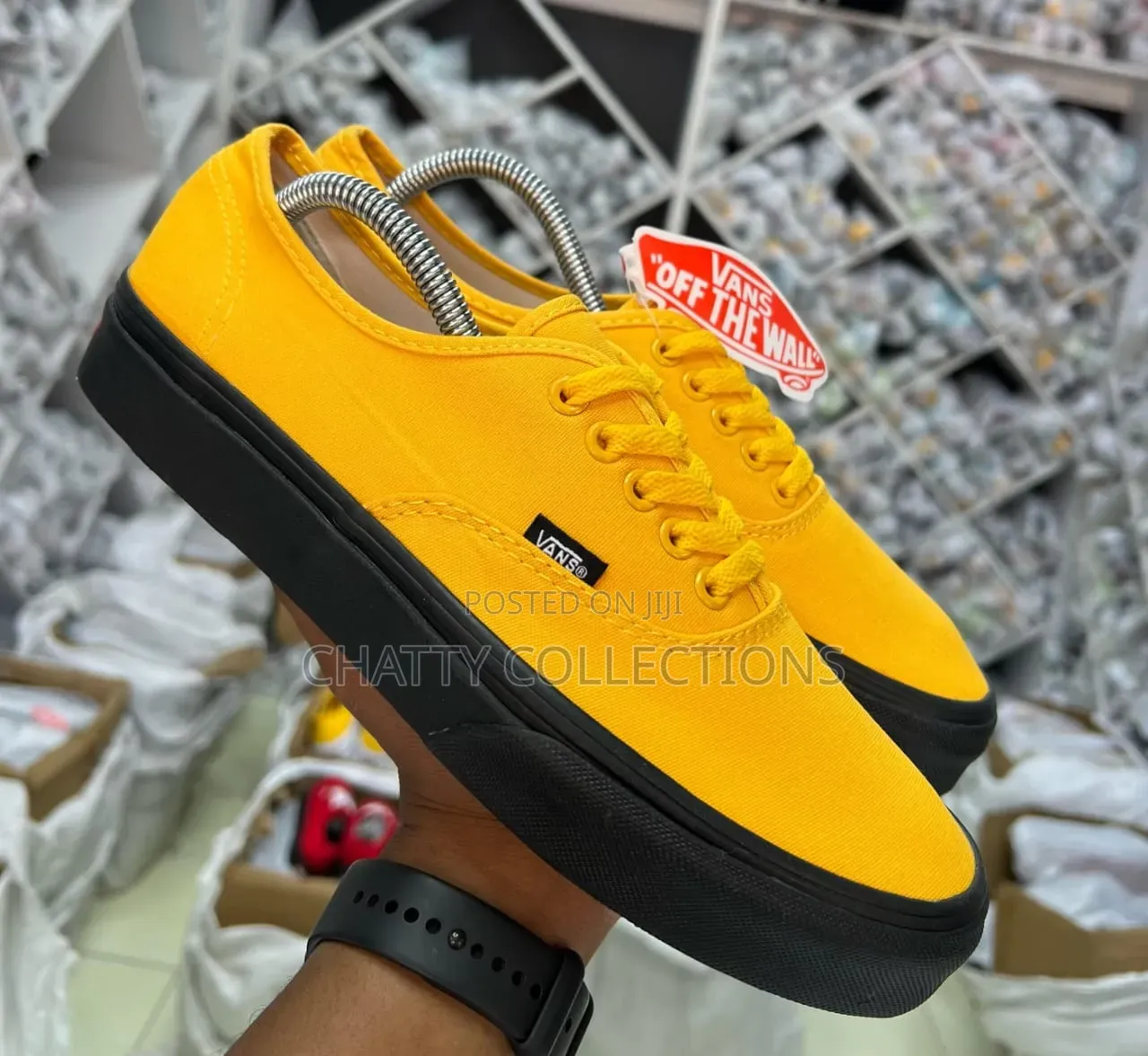 Mustard Yellow and Black Unisex Vans Shoes Sizes 38 to 45