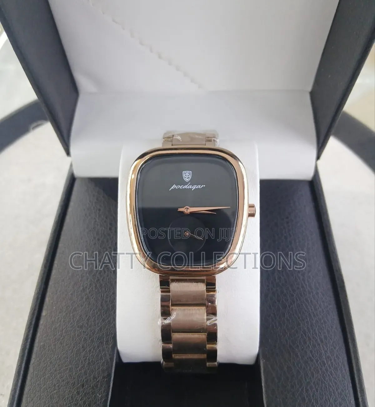 Gold and Black Poedagar Luxury Ladies Watches