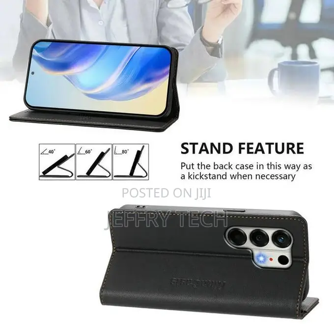 Leather Wallet Case Compatible With Tecno Camon 50 Pro 5g, Magnetic