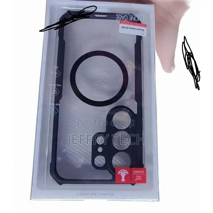 Case for Tecno Camon 50pro 5g Transparent Black With Magsafe