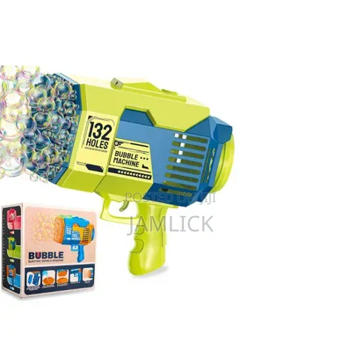 Green 132-Hole Rechargeable Bubble Gun –Tp