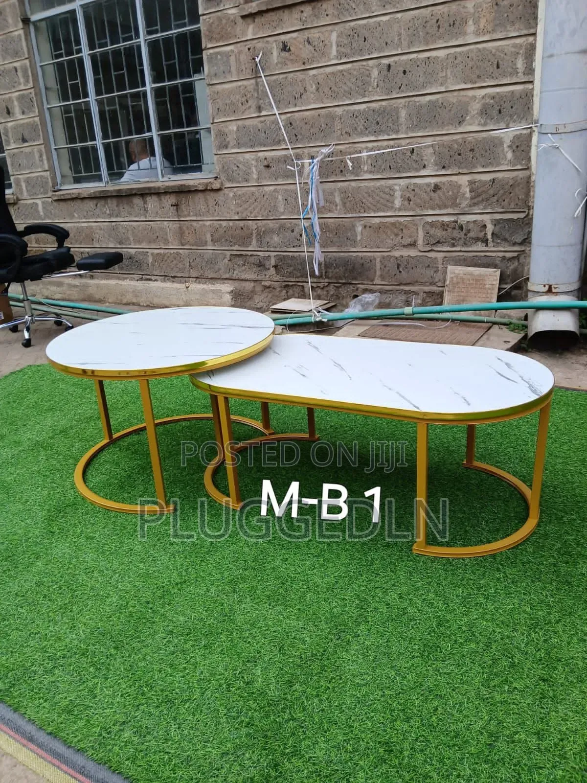 Nesting Tables With Marble Effect Finish.