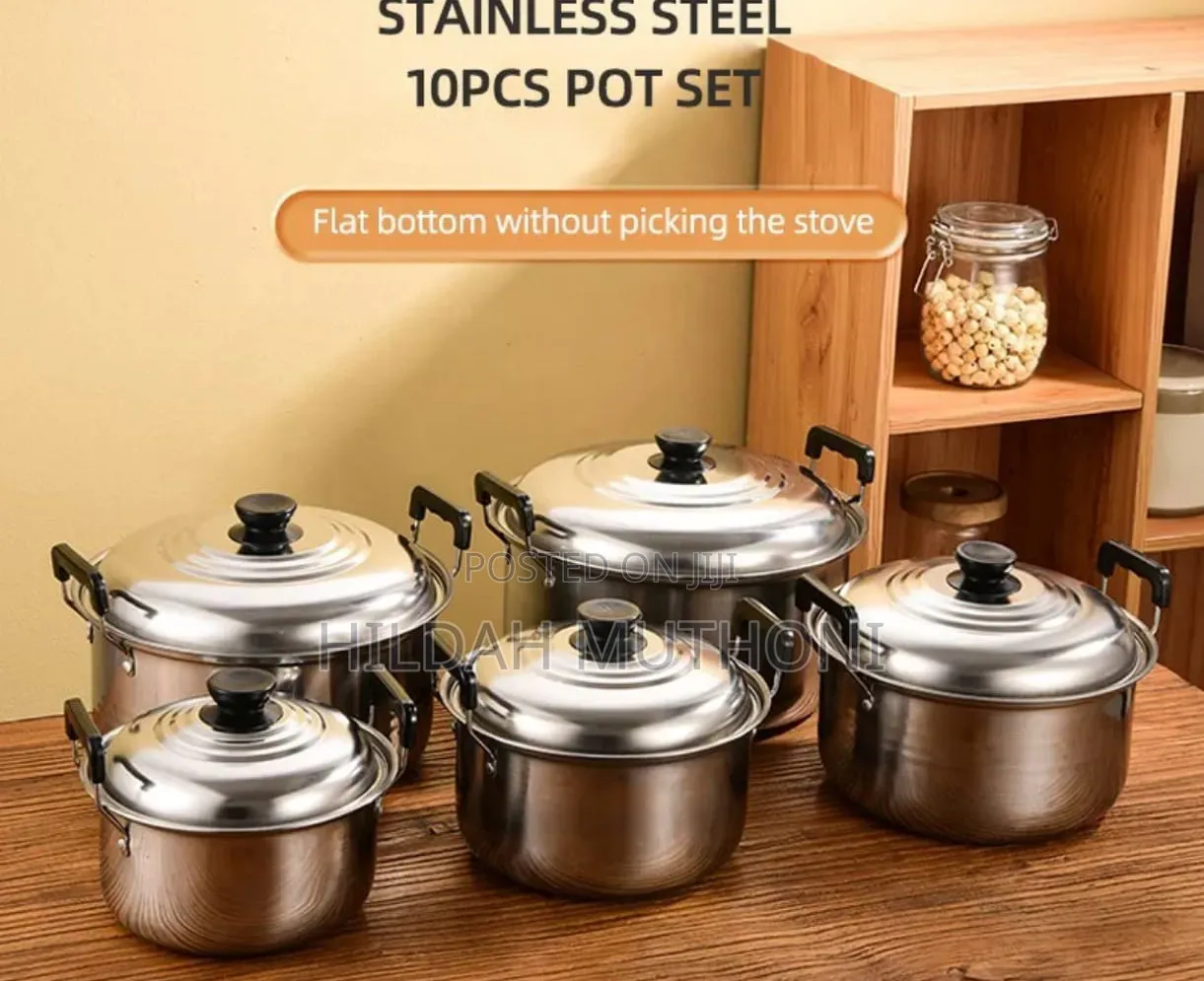 10 Pieces Stainless Steel Cooking Pots