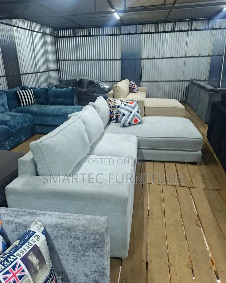 Light Grey L Shaped Sofa