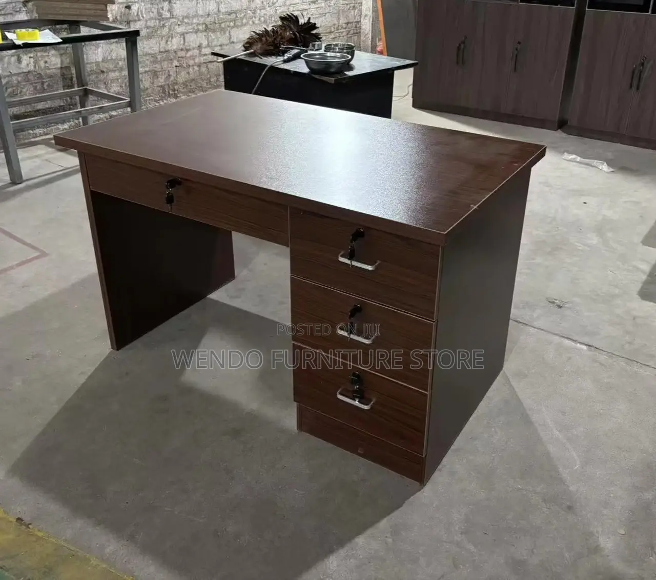 Office Desk; 1400mm Home Office Desk With Books Drawers
