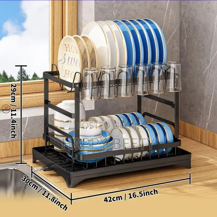 *Quality Carbon 2tier Dishrack*