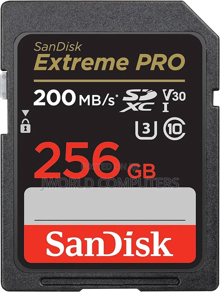 Sandisk 256gb Extreme Pro 200mb/S Micro Sd Card With Adaptor