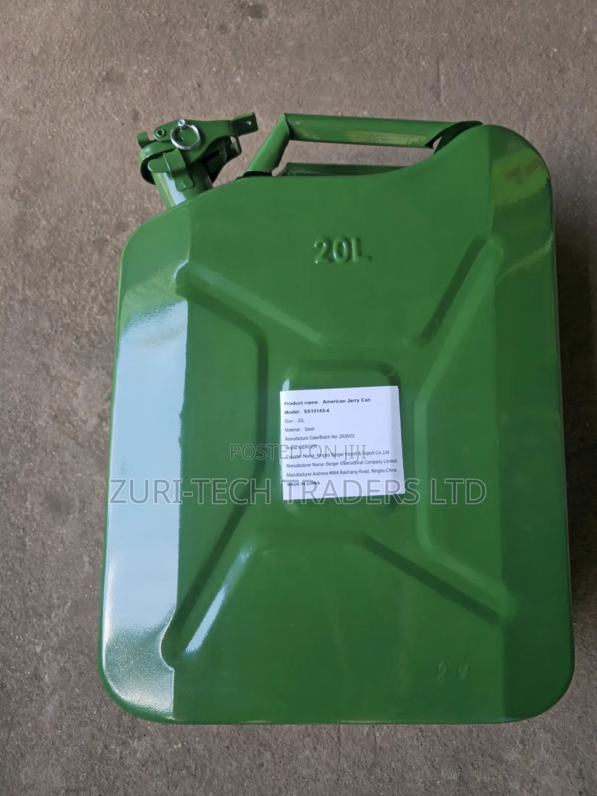 20 Litre Metal Fuel Jerican