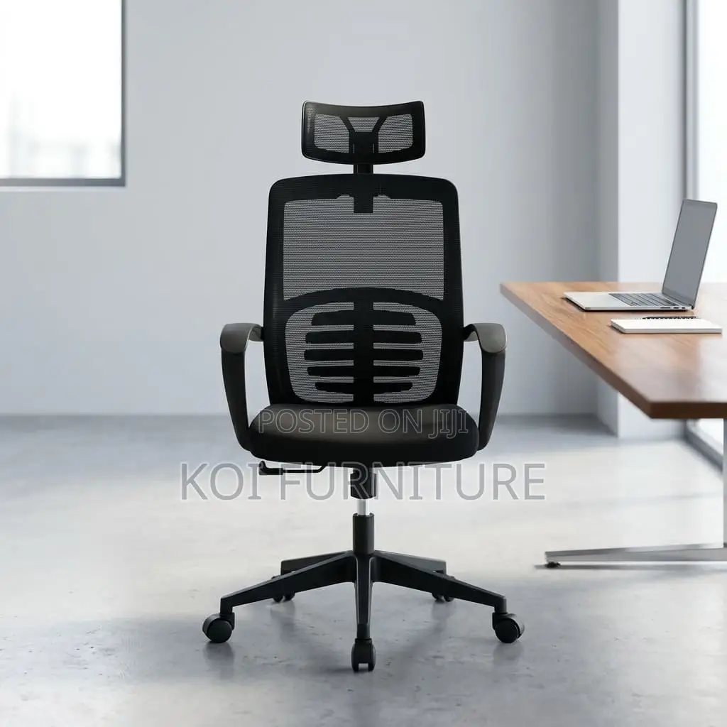 Office Chair : Black Mesh Ergonomic Chair