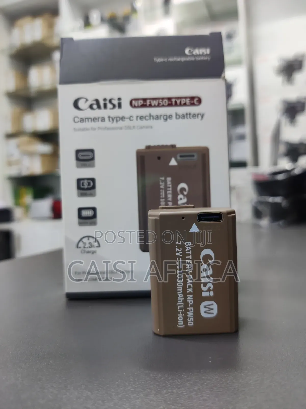 Caisi Np-Fw50 Type-C Rechargeable Battery 1030mah for Sony Mirrorless