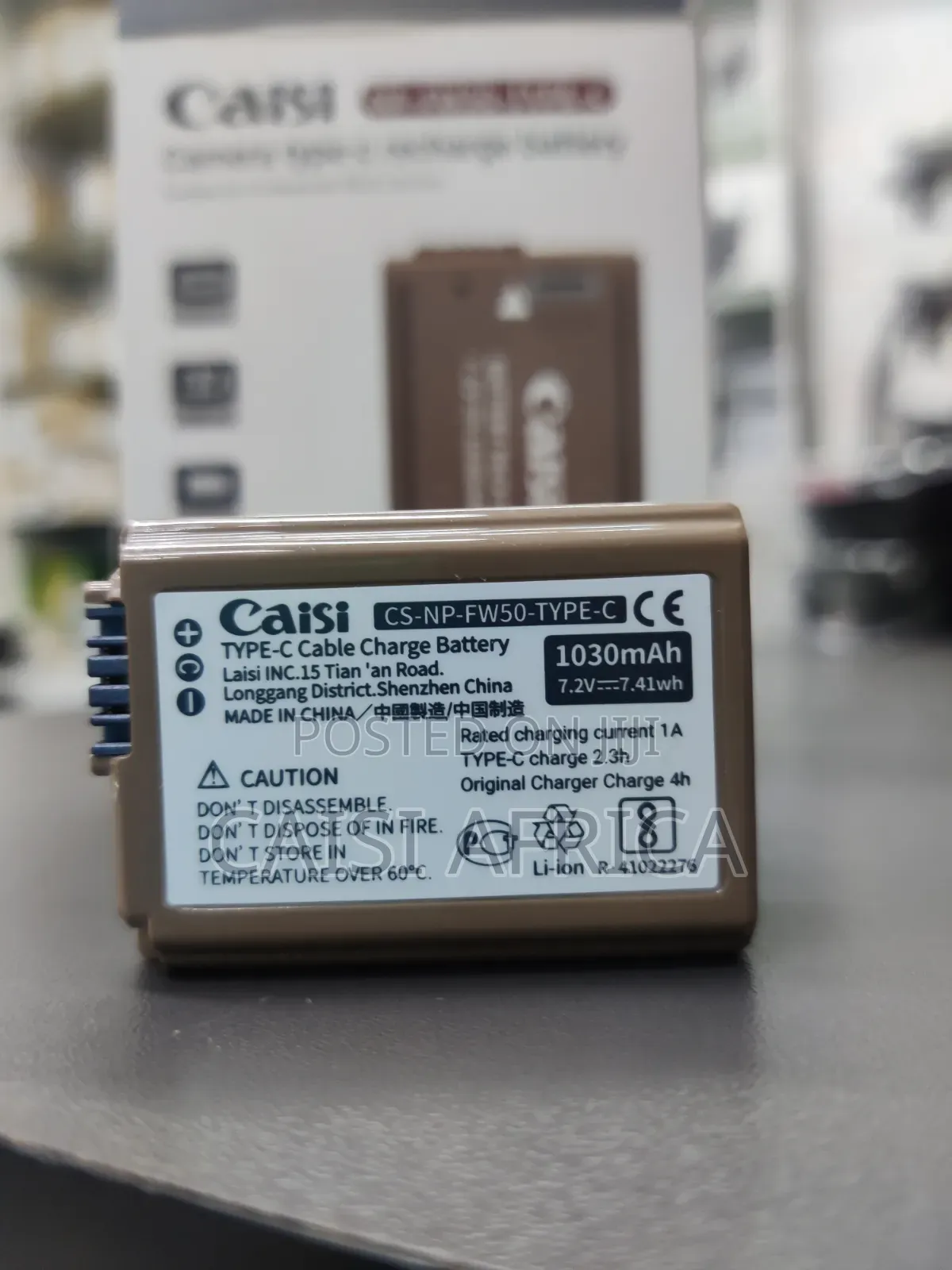 Caisi Np-Fw50 Type-C Rechargeable Battery 1030mah for Sony Mirrorless