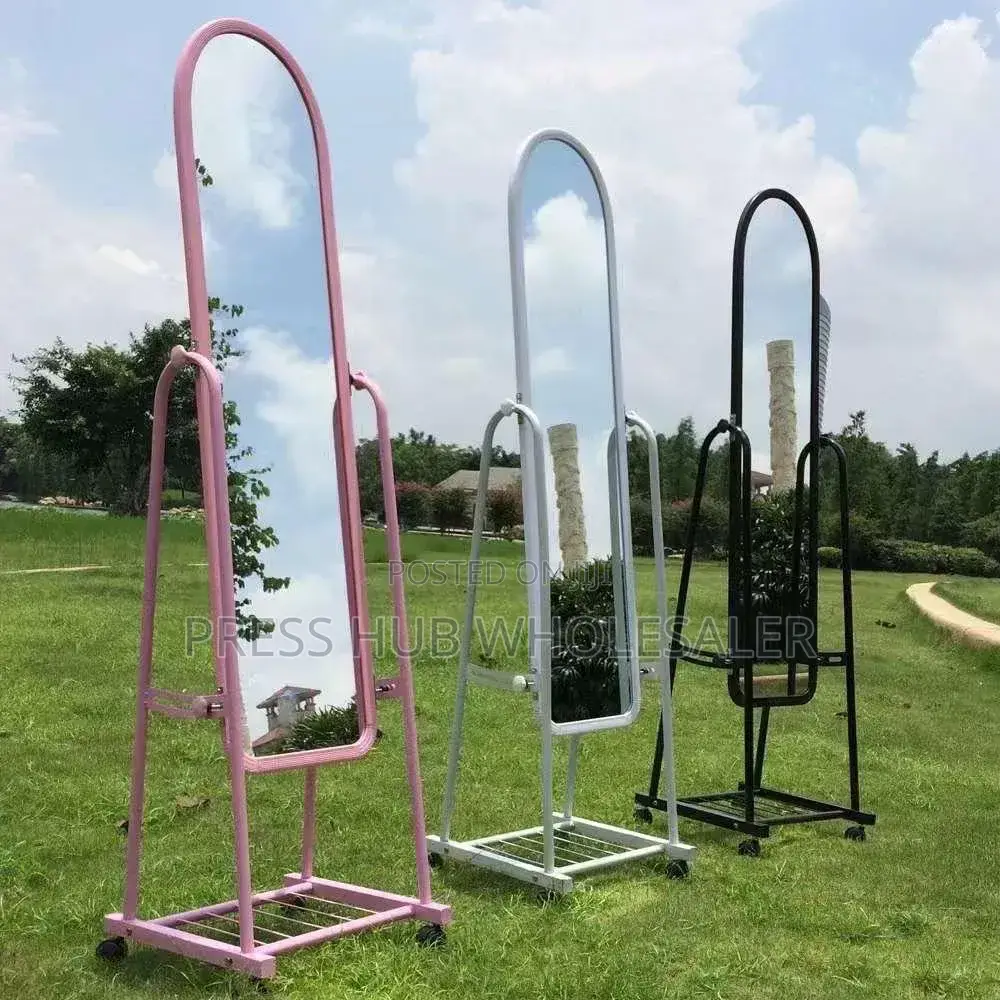 Full-Length Standing Mirror With Hanger Rack – Modern Dressing Mirror