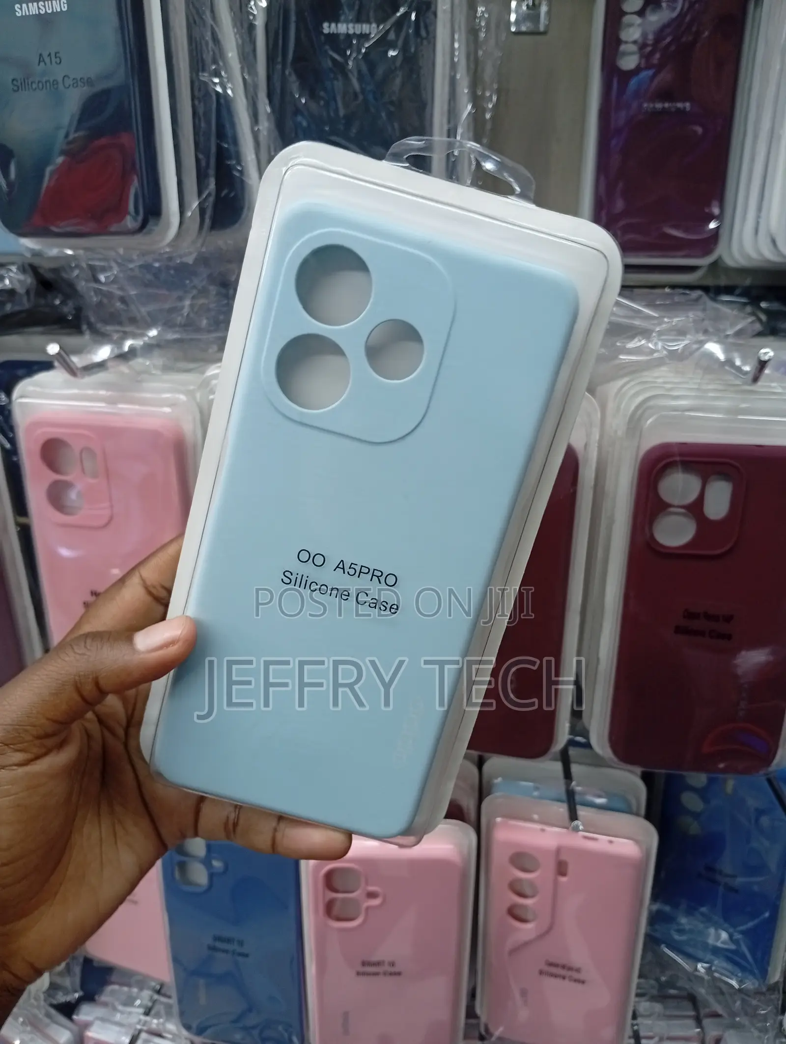 Oppo A5 Pro Light Blue Built-in Camera Bumper Cutout Area Cover
