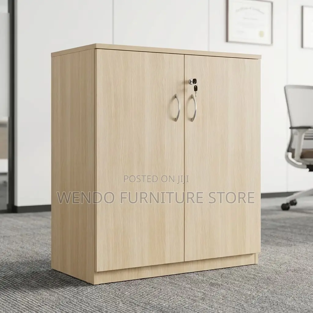 Office Cabinet; 2- Doors Wooden Files Credenza Cabinet