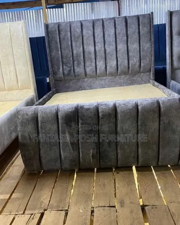 Grey Vertical Panel Bed 5 by 6