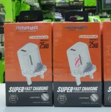 Amaya *25w iPhone* Super Fast Charger With *USB to Lightning Cable*