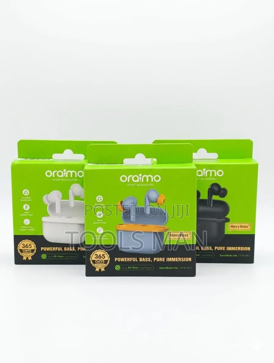 Oraimo Spacebuds Lite Wireless Earbuds - 40h Playtime Havybass.