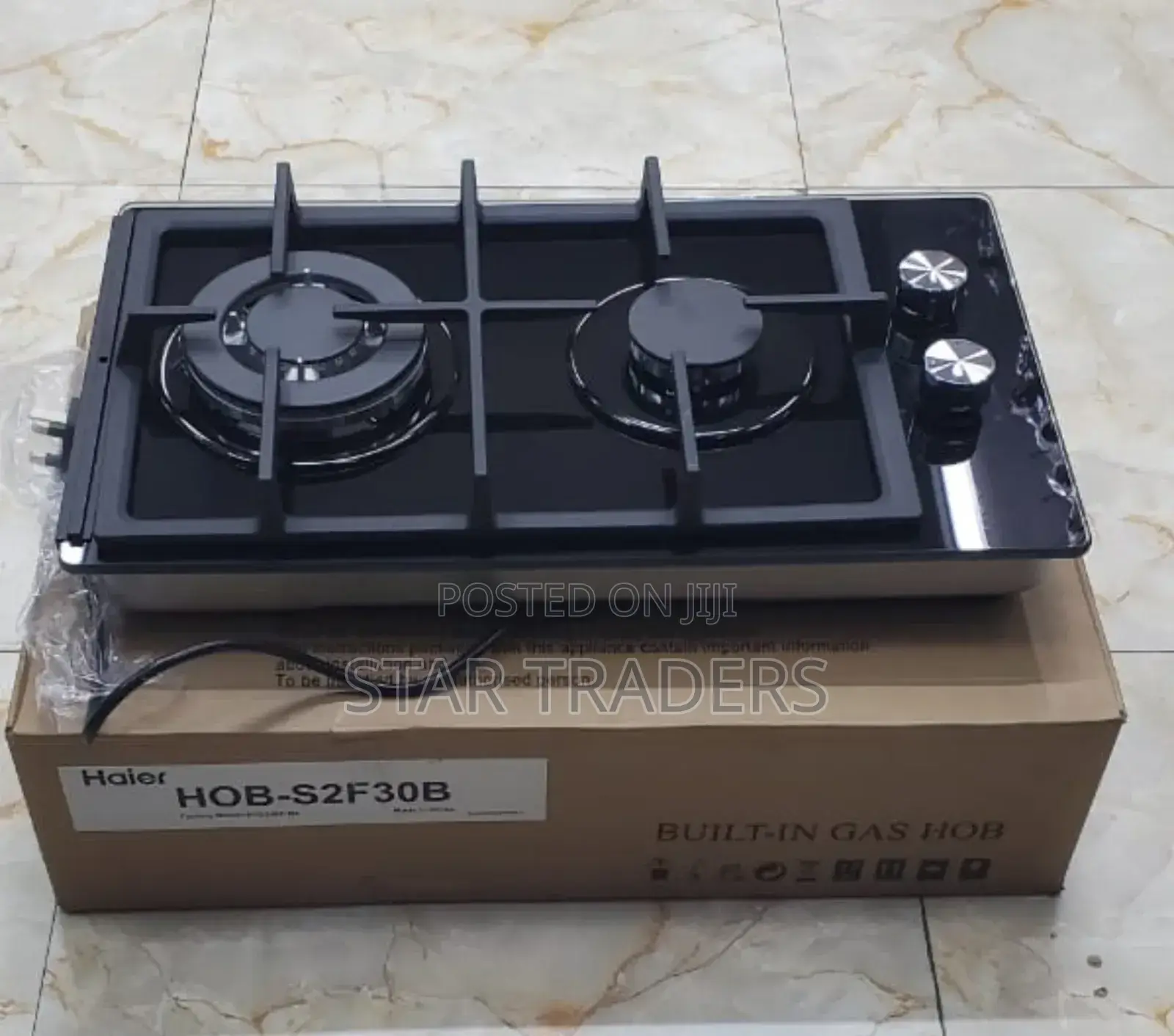 Haier Glass Inbuilt 2 Burner With Wok Burner Hob Cooker