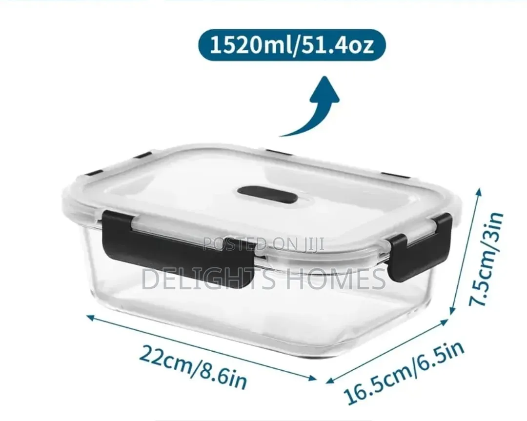 Large-Capacity Glass Food Storage Container-Car