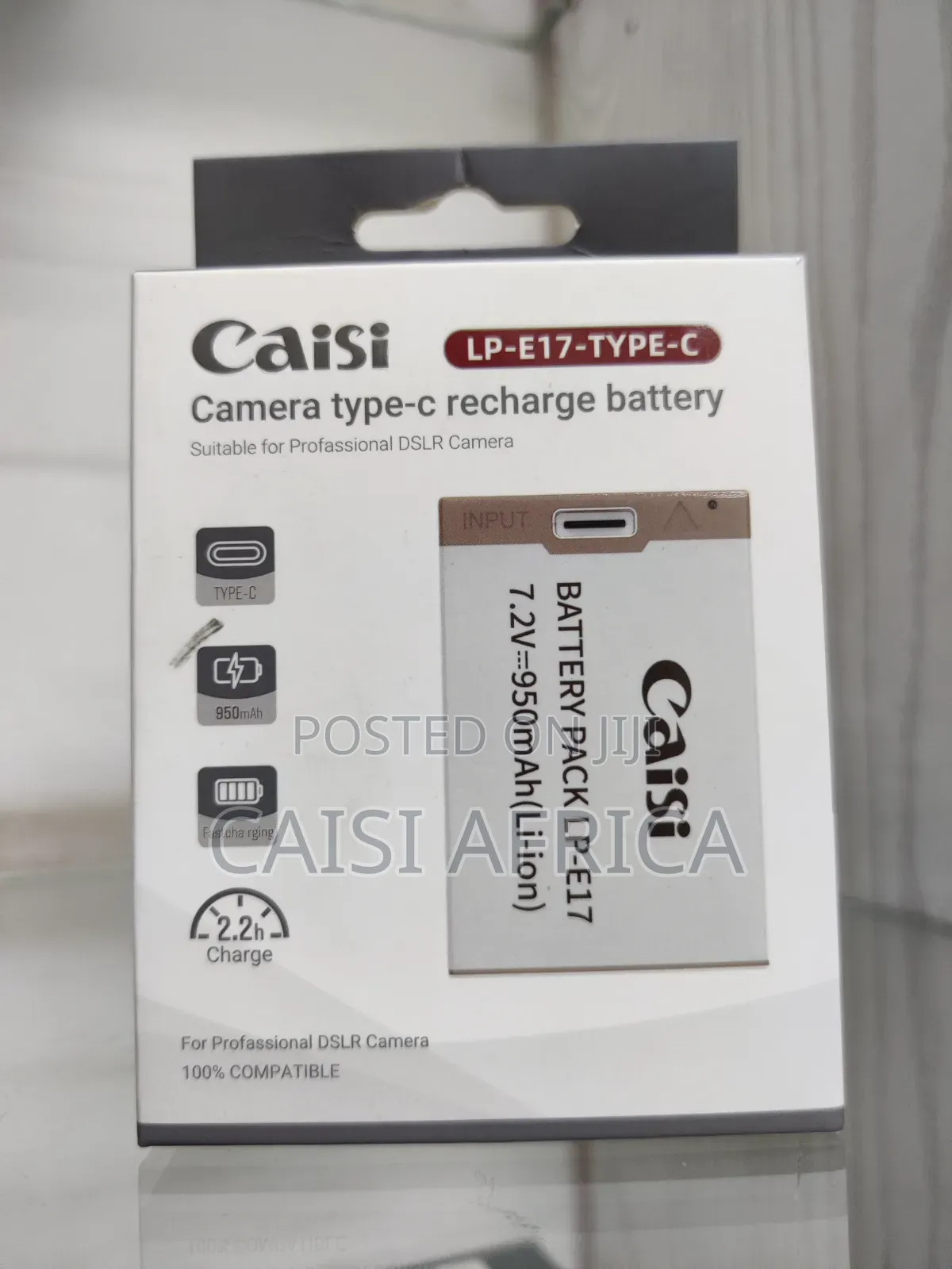 Caisi Lp-E17 Type-C Rechargeable Battery 950mah