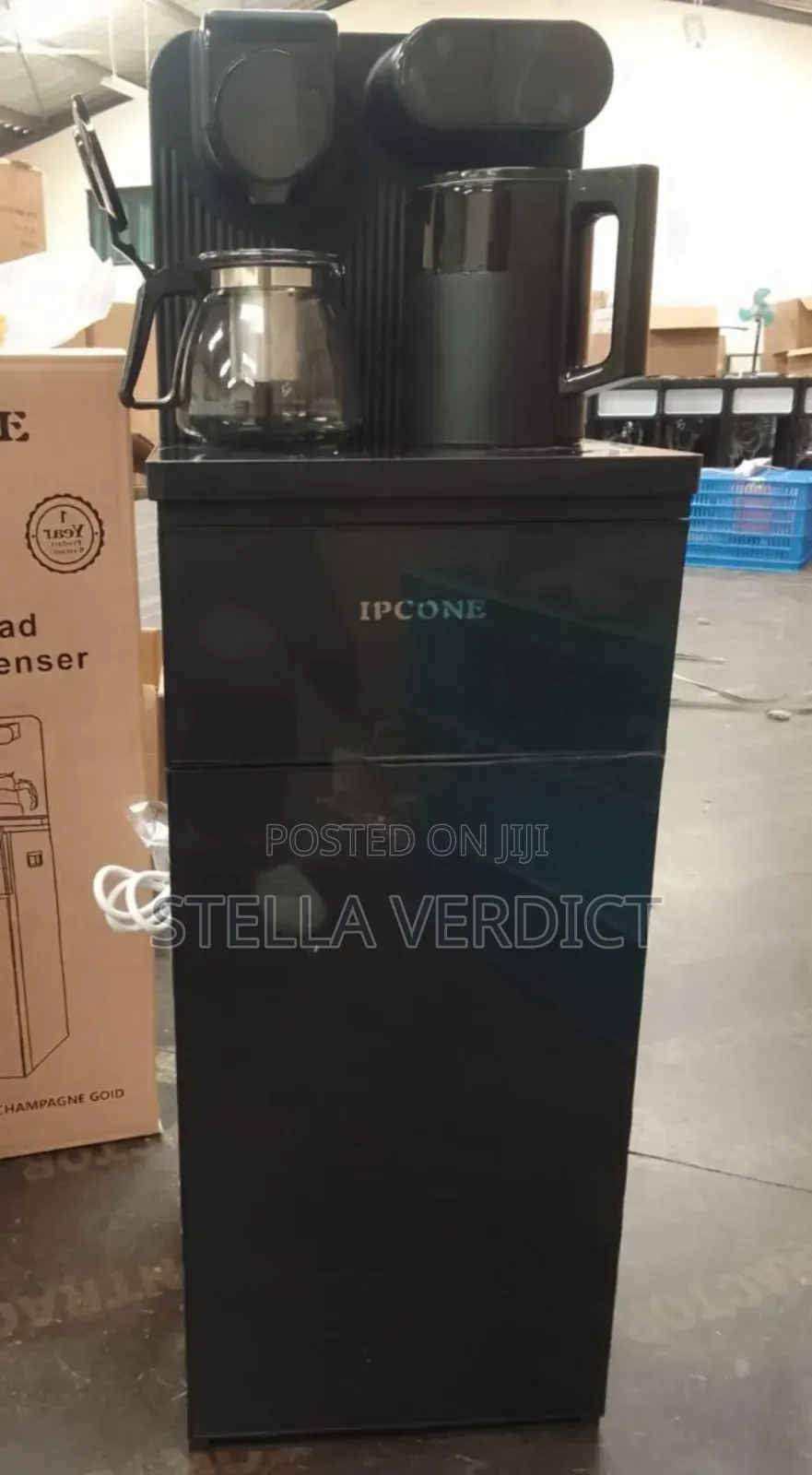 Black Ipcone A1c Hot and Cold Bottom Load Water Dispenser
