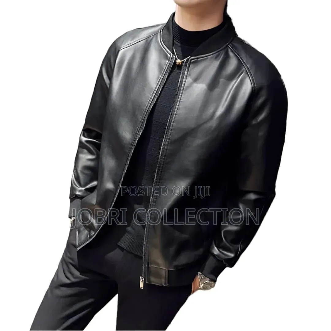 High Quality Black Leather Mens Jackets