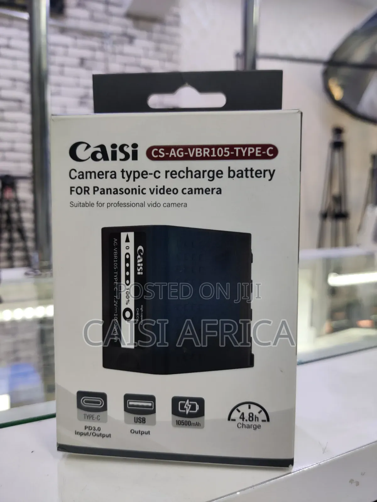 Caisi Cs -Ag-Vbr105 Battery With USB-C / USB-Ports for Panasonic Camco