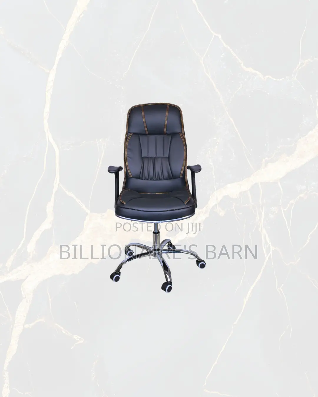 Modern Leather Office Chair High Back Padded Armrests Wide Shipping