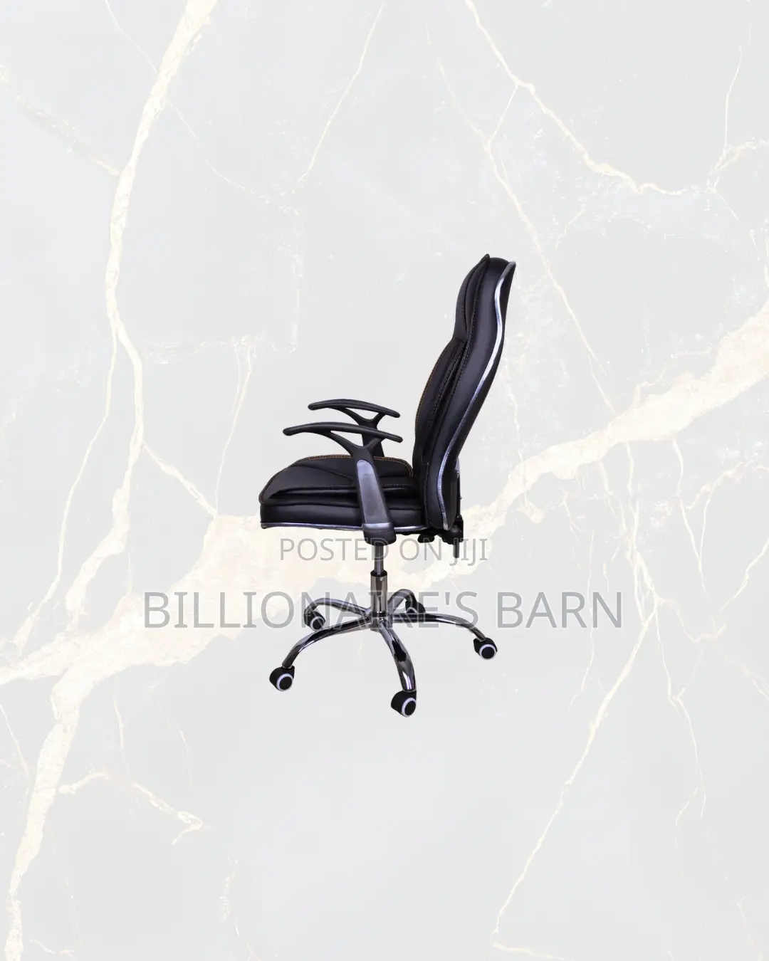 Modern Leather Office Chair High Back Padded Armrests Wide Shipping