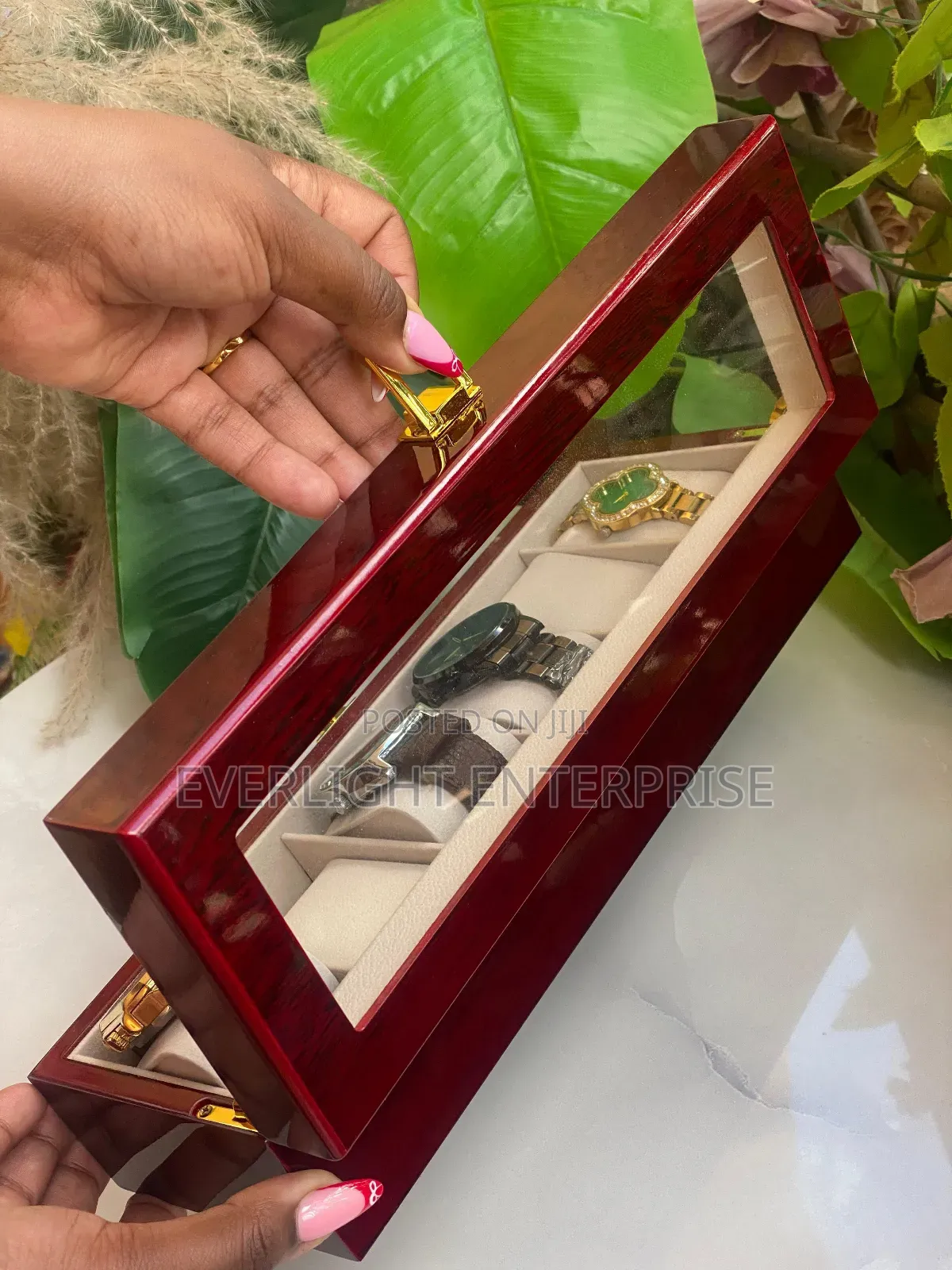 Stock Update Wooden Executive Watch Organizer