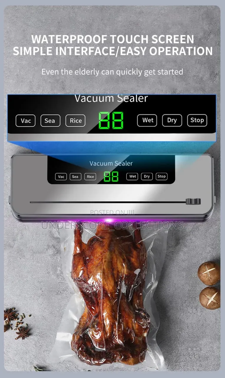 Electric Vacuum Sealer Machine With 20pcs Free Packaging Papers
