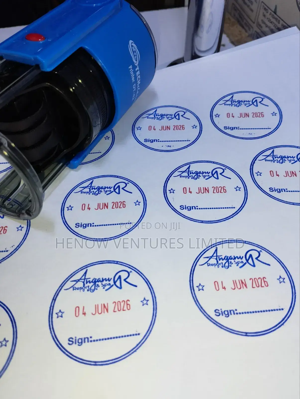 Logo Stamps With Adjustable Dates