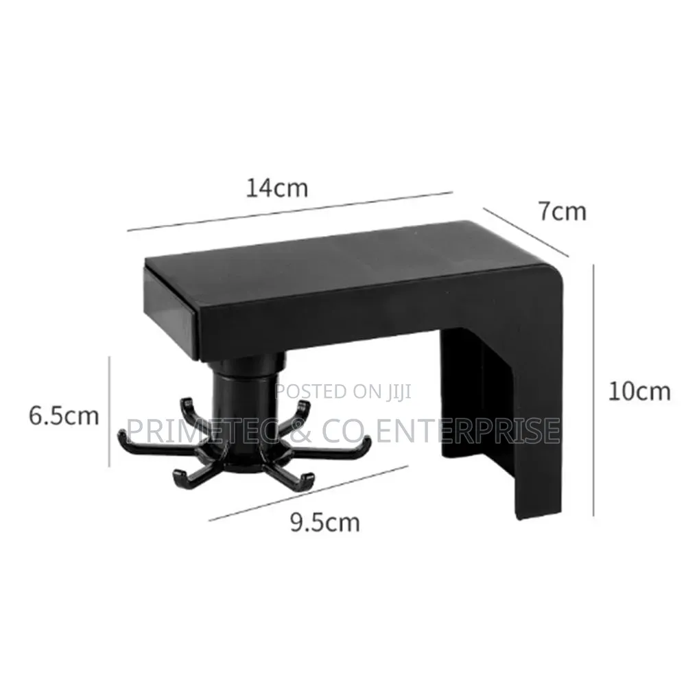 Multifunctional Shelf 6 Rotating Hooks Organizer
