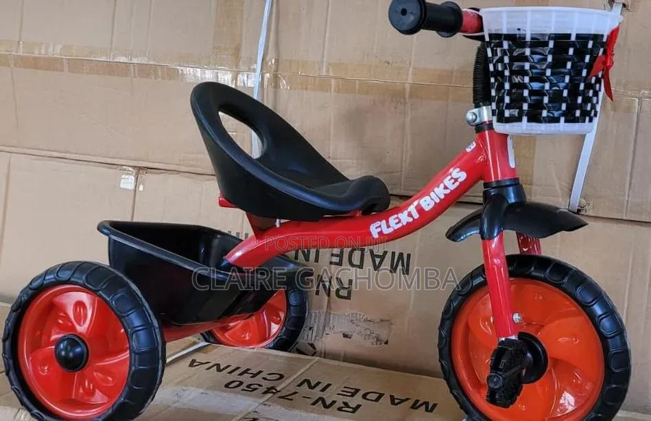 Flexi Kids Tricycle With Push Handle and Safety Features