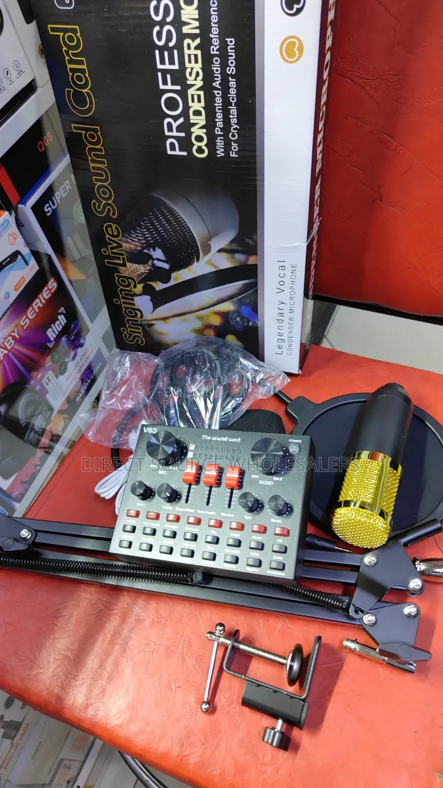 V8sk Live Streaming Mic Kit – Professional Voice Recording