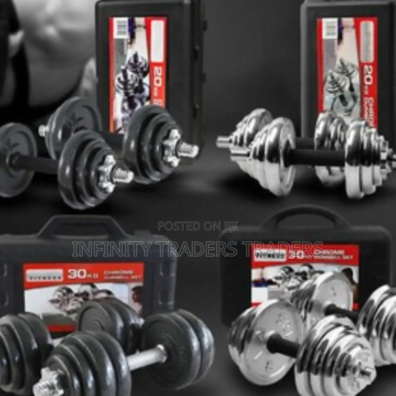 Chrome Dumbells With Case