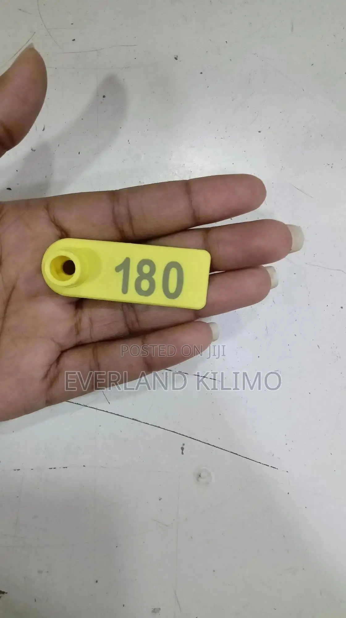 Yellow Numbered Slim Tags