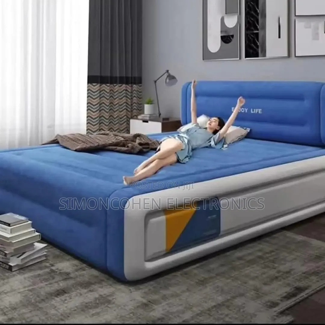 Automatic Big Size Inflatable Mattress With Headrest