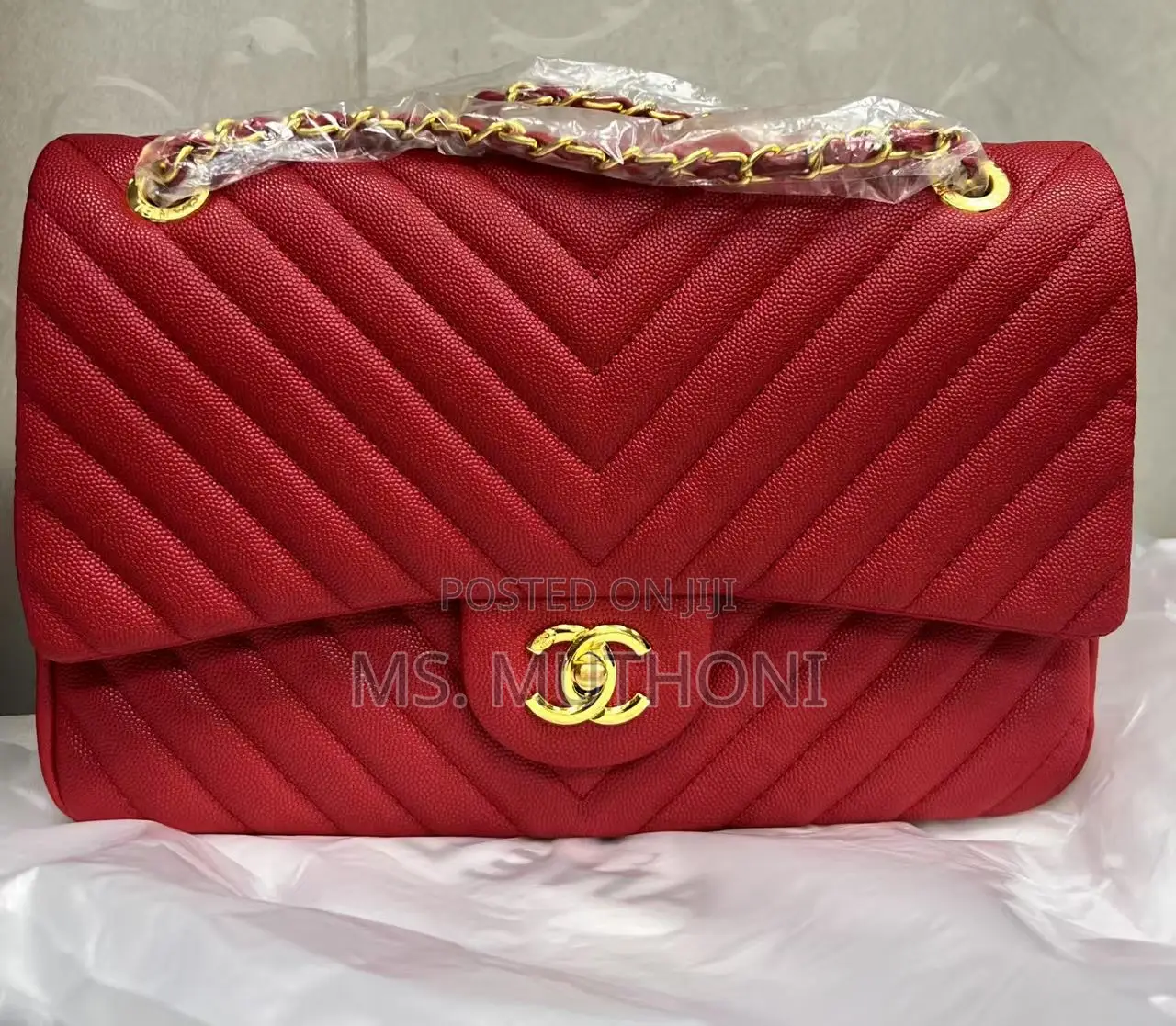 Quality Chanel Chevron Quilted Flap Bag