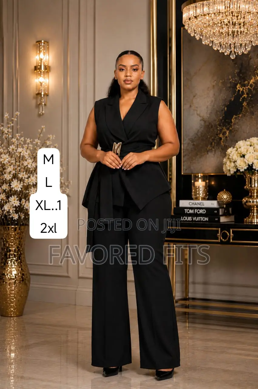 Black Official Two Piece Trouser Suit – New