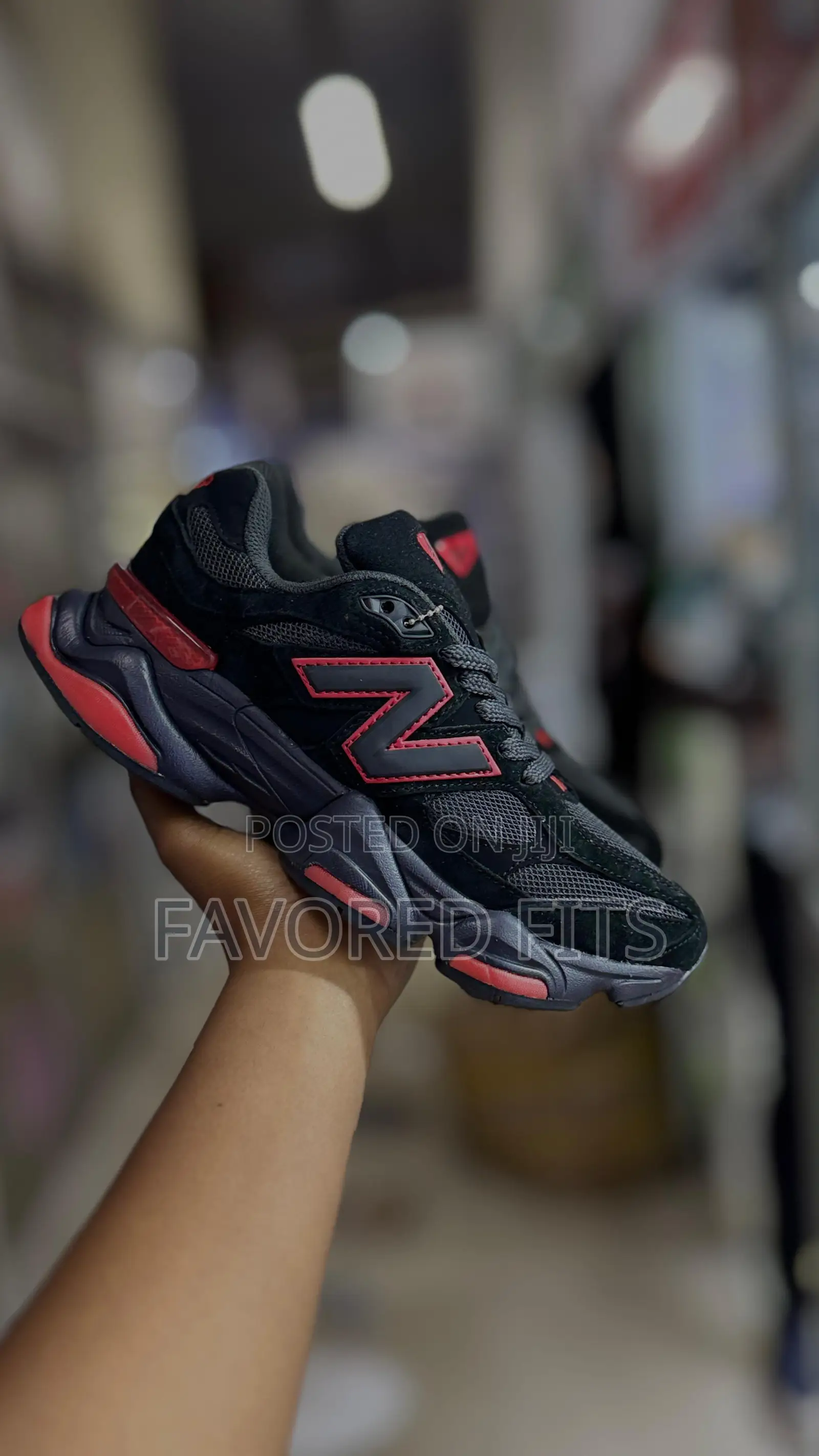 New Balance 9060 Black Red Sneakers – New