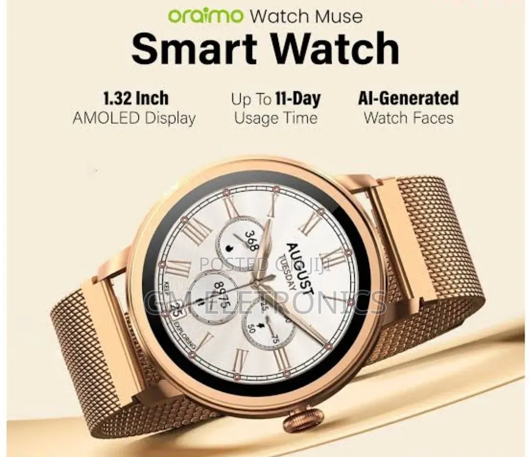 Oraimo Muse Rose Gold Smart Watch.